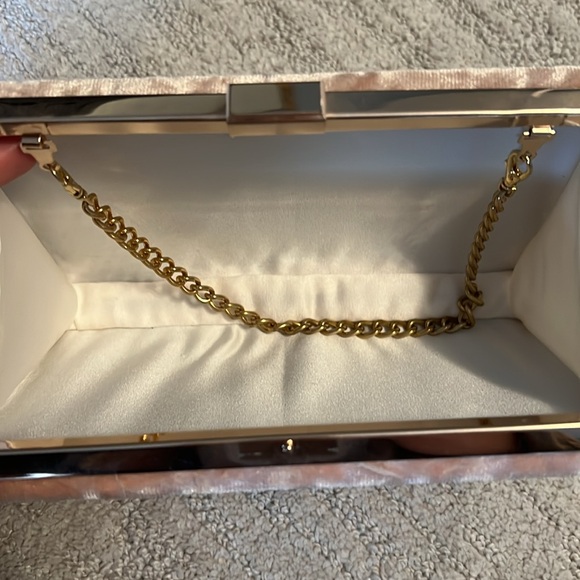 Pink Velvet Box Clutch - Picture 3 of 4